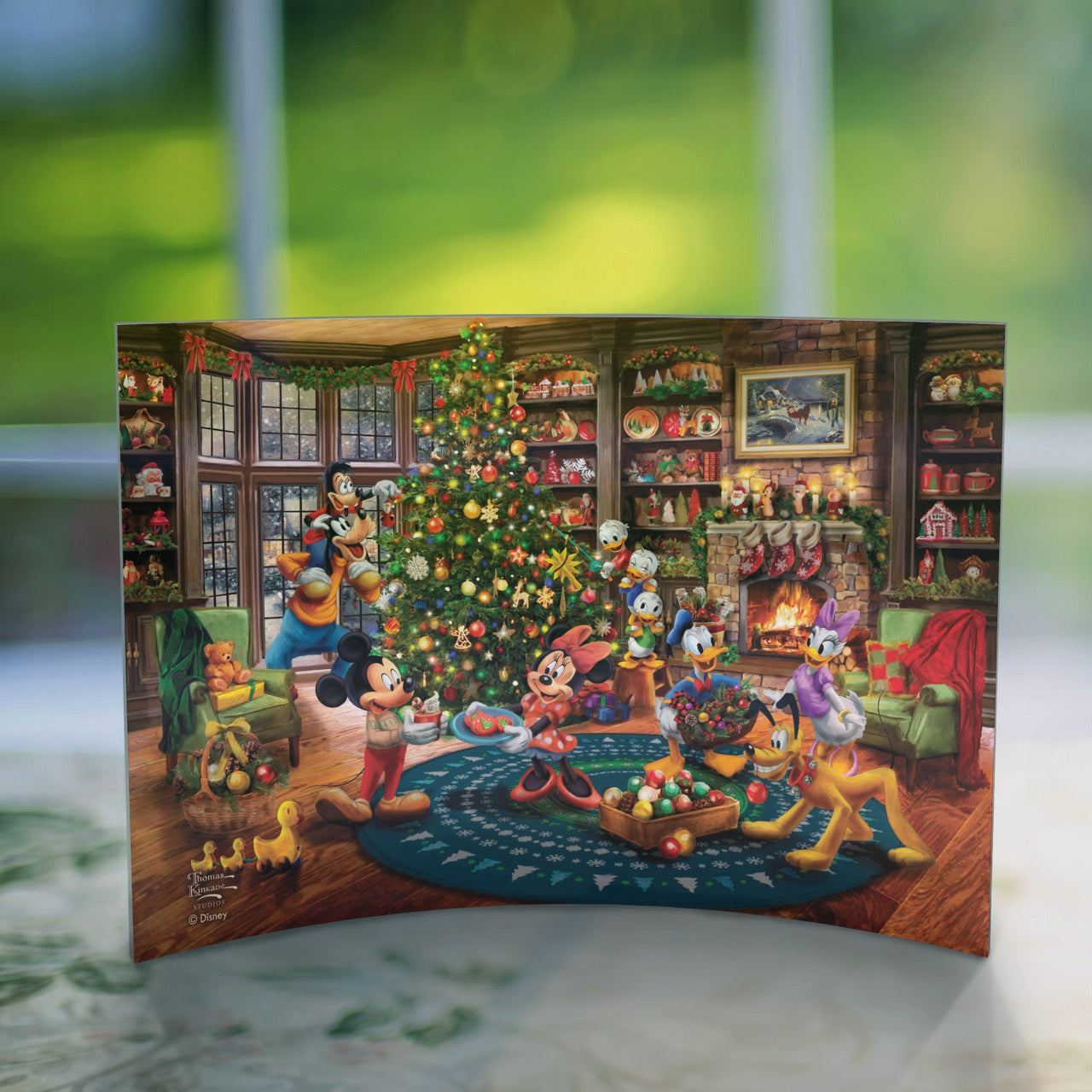 Disney (Mickey and Minnie Trimming the Tree) 10" x 7" Curved Acrylic Print ACP1007CUR834